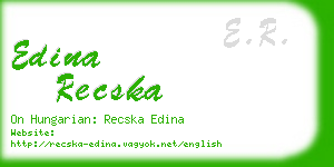 edina recska business card
